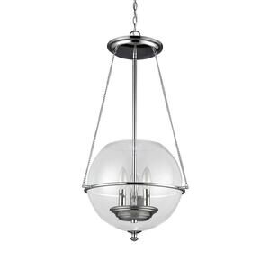Sea Gull Lighting Havenwood 3-Light Chrome Mid-Century Light Pendant*